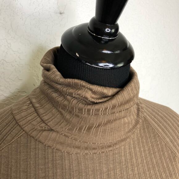 Marc by Marc Jacobs brown ribbed knit silk blend turtleneck top size Small - Picture 6 of 13